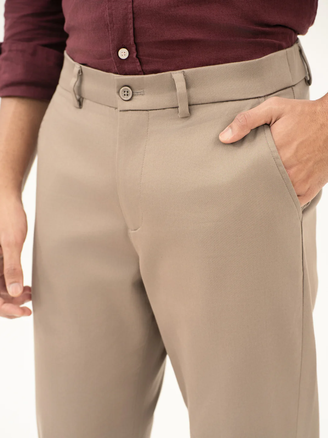 Showerstone Khaki Slim Fit Stretch Chinos - Image 8