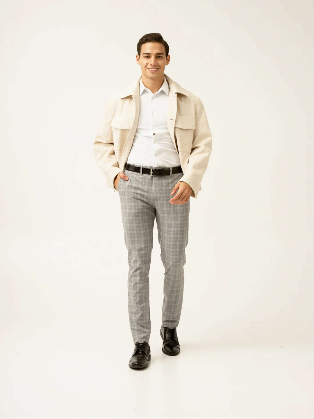 Siberian Grey Checks Formal Pants - Image 11