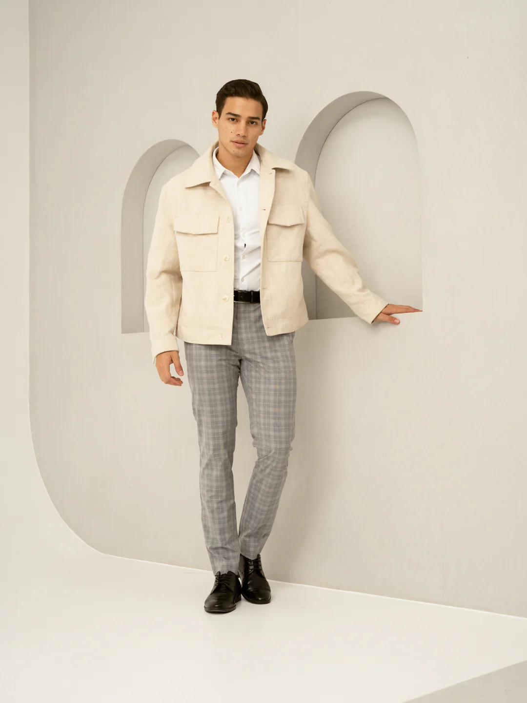 Siberian Grey Checks Formal Pants - Image 13