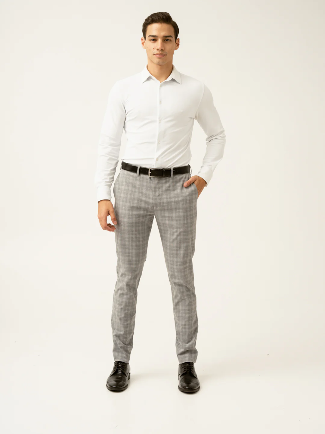 Siberian Grey Checks Formal Pants - Image 2