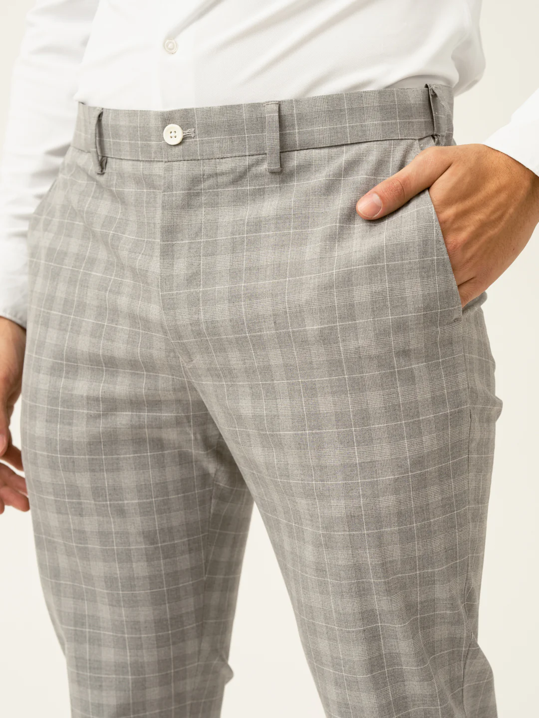 Siberian Grey Checks Formal Pants - Image 7