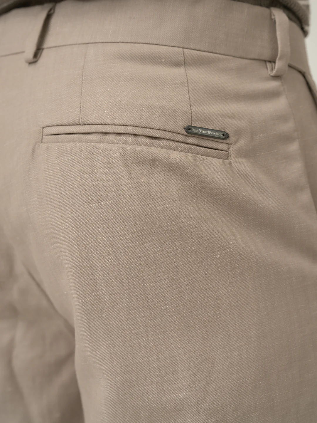 Silica Beige Tropical Wool Linen Pants - Image 6
