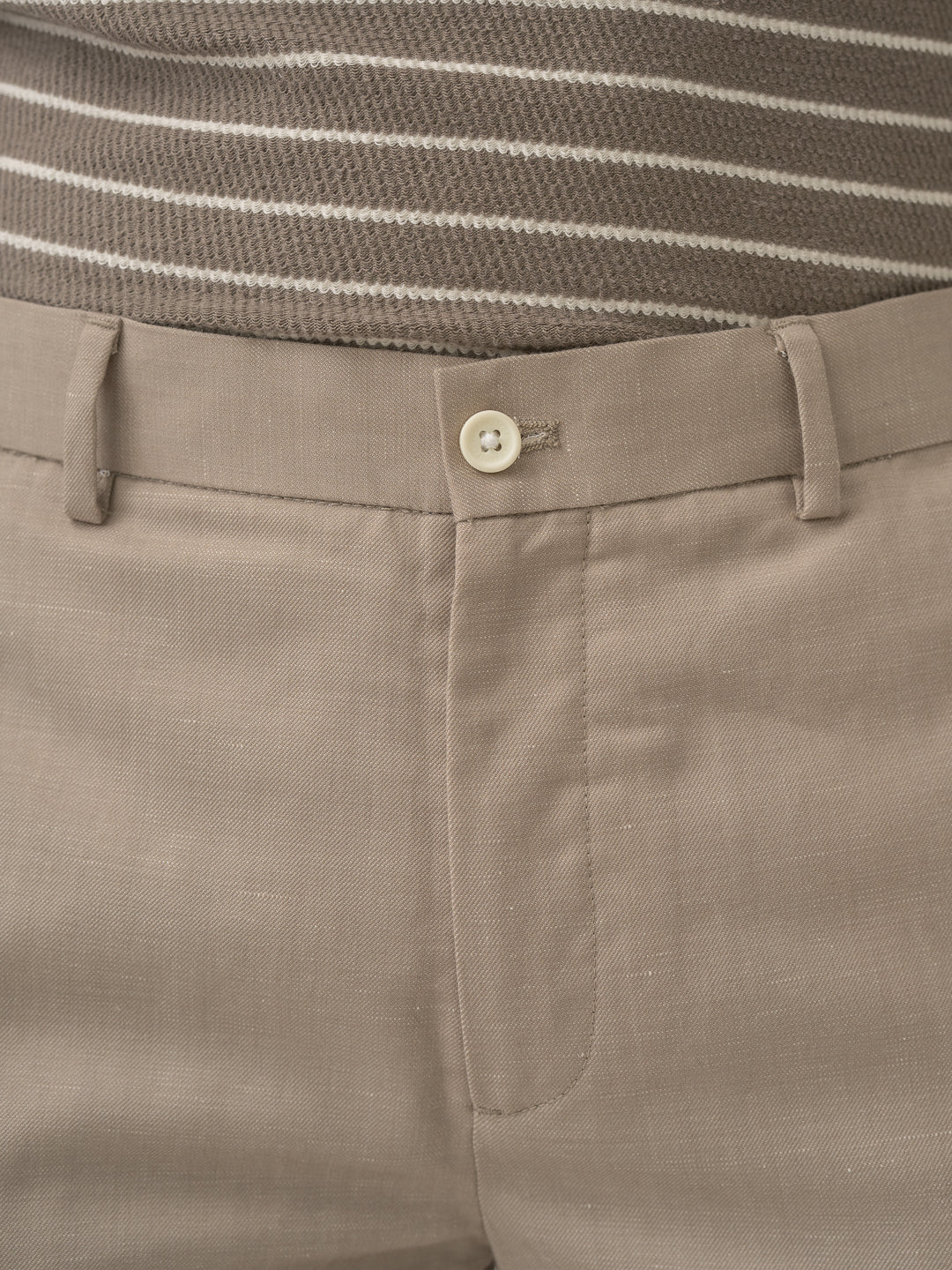Silica Beige Tropical Wool Linen Pants - Image 7