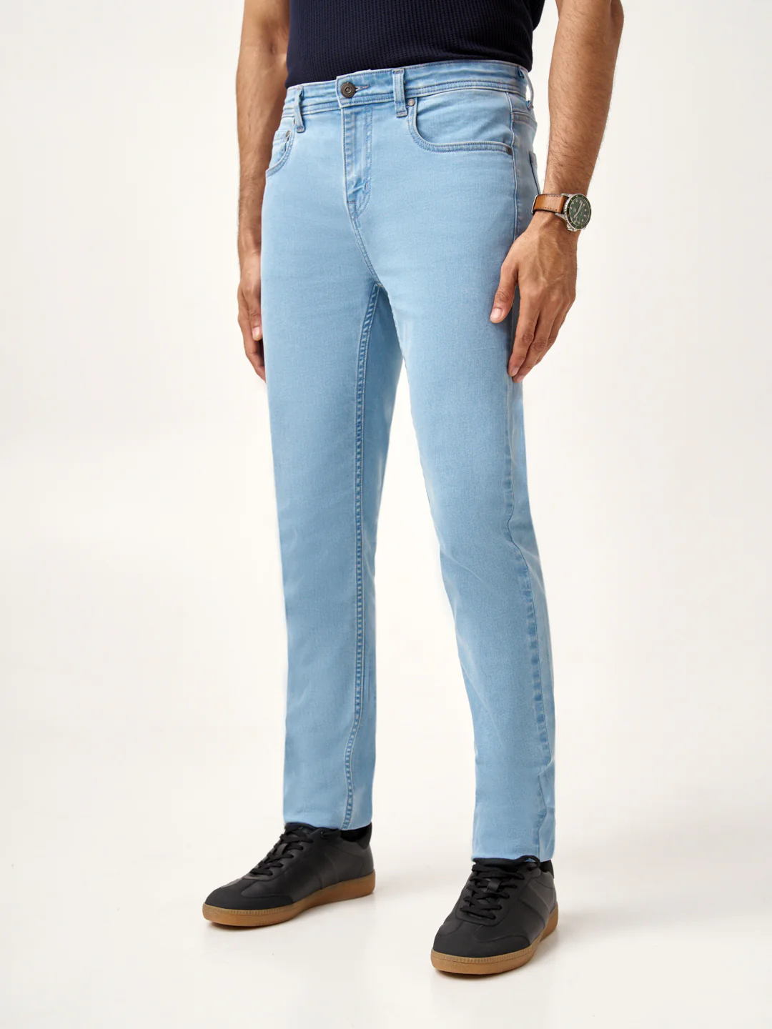 Sky Blue Power-Stretch Slim Fit Jeans - Image 10