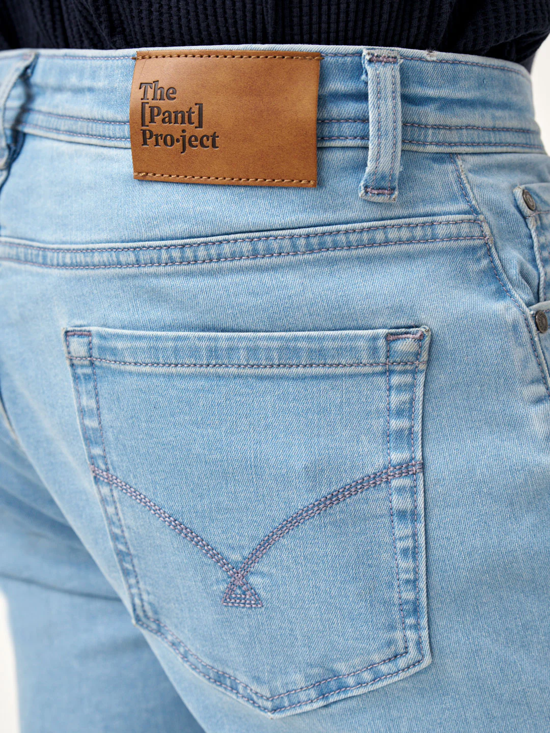 Sky Blue Power-Stretch Slim Fit Jeans - Image 7