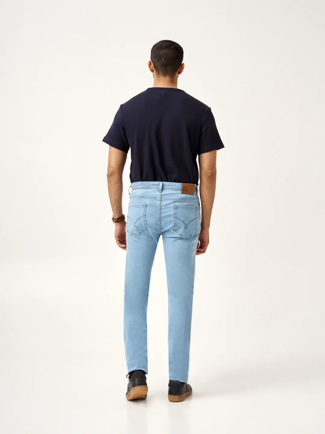 Sky Blue Power-Stretch Slim Fit Jeans - Image 9