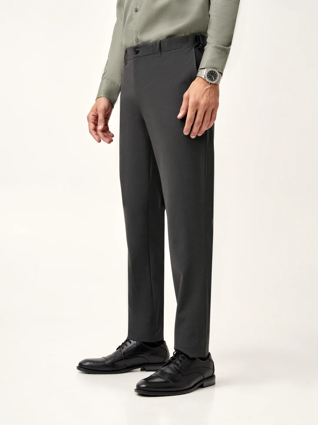 Slate Grey Houndstooth Pants - Image 10