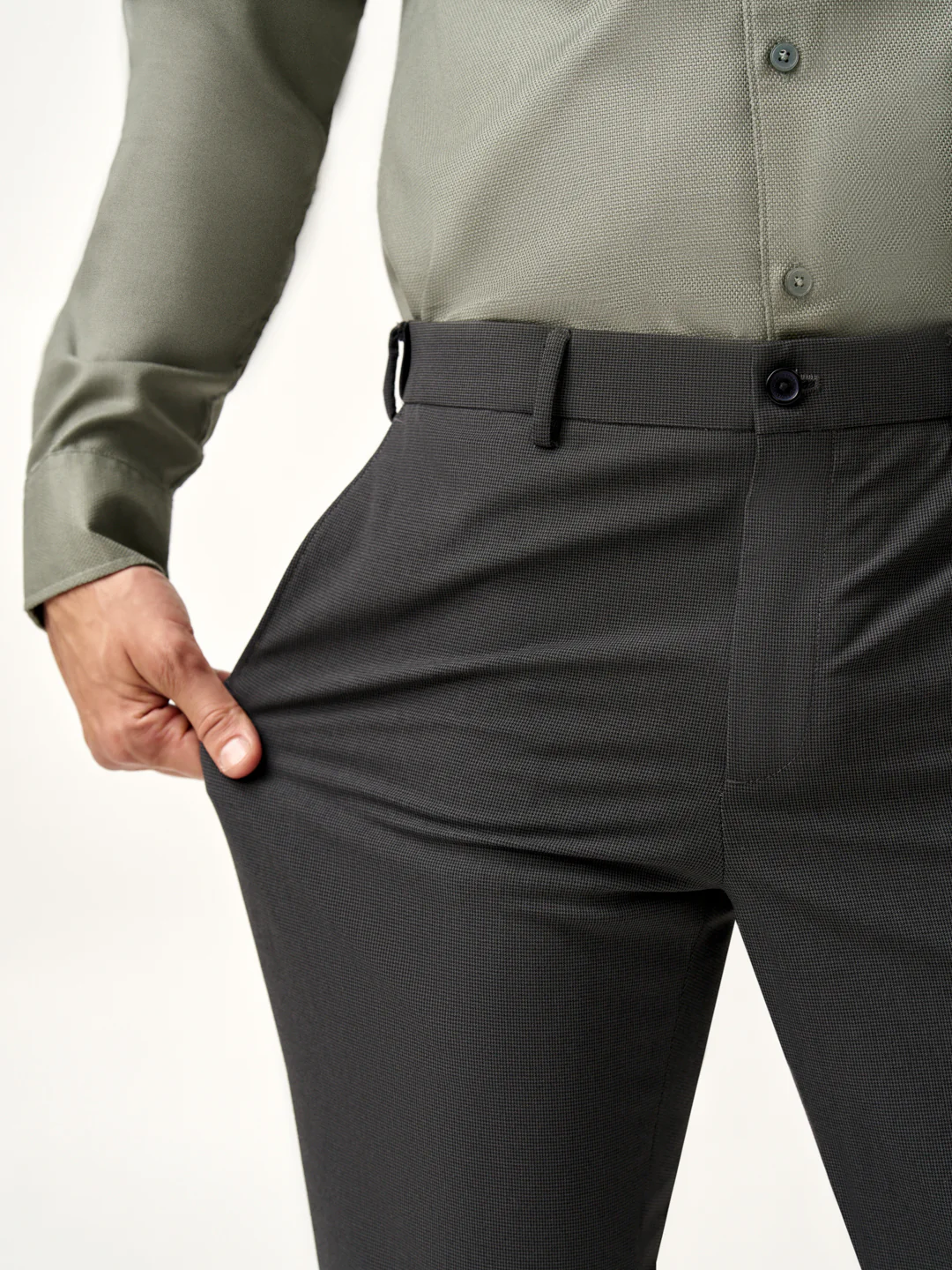Slate Grey Houndstooth Pants - Image 3