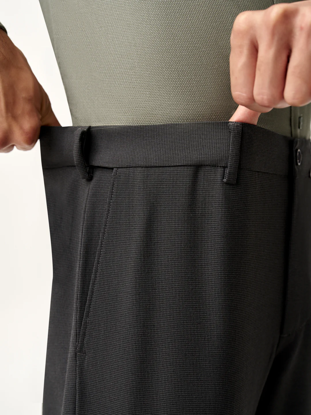 Slate Grey Houndstooth Pants - Image 4