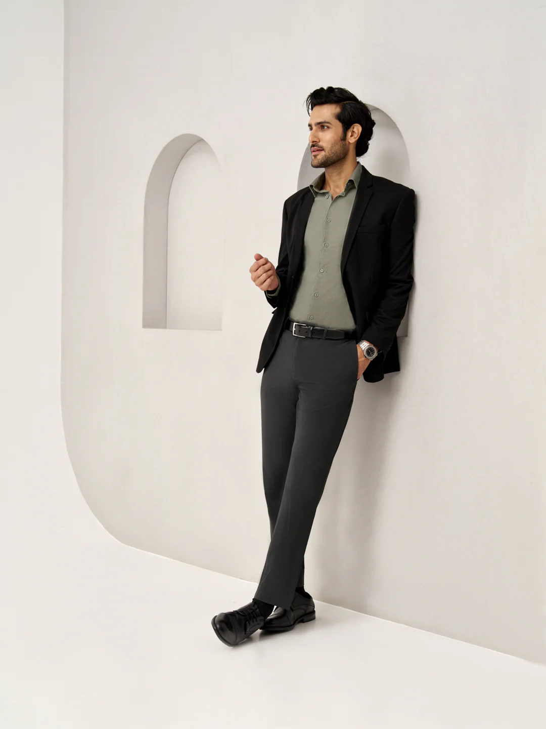 Slate Grey Houndstooth Pants - Image 7