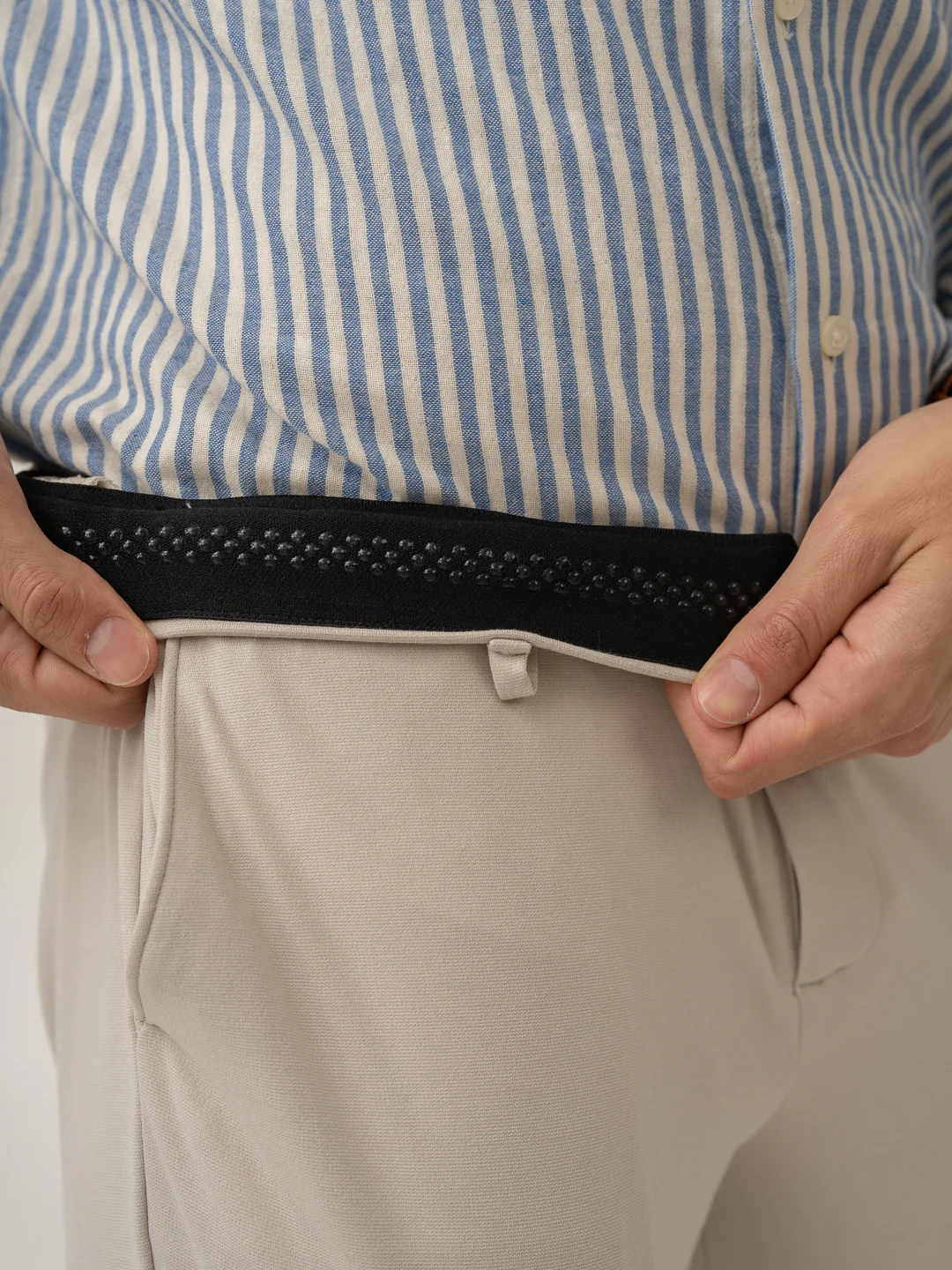 Soft Cream Slim Fit Power Stretch Pants - Image 4