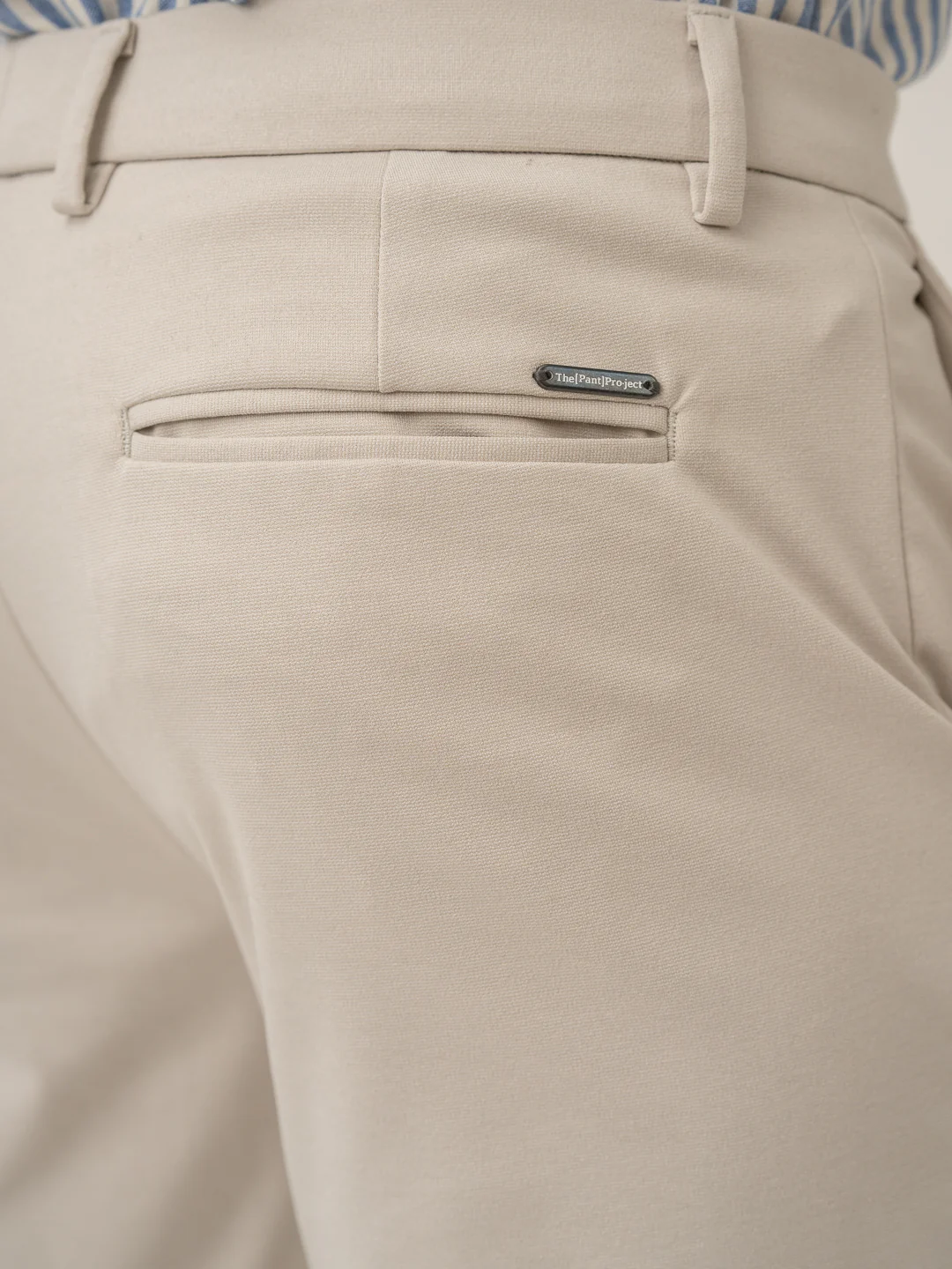 Soft Cream Slim Fit Power Stretch Pants - Image 6
