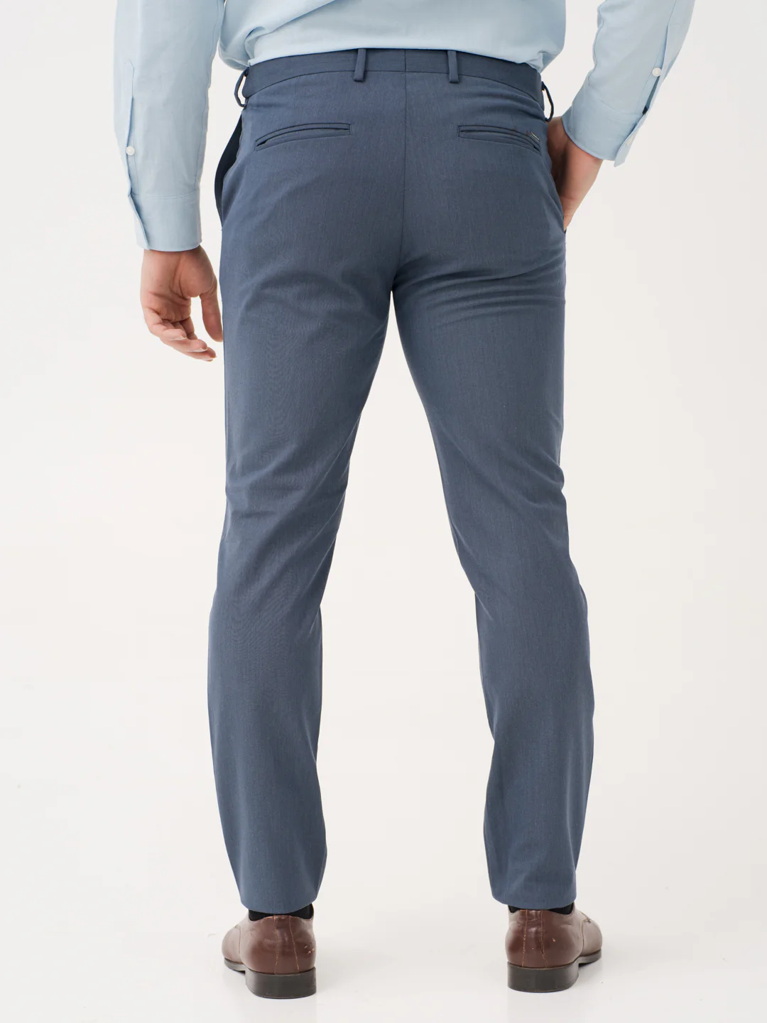 Canyon Blue Twill Luxury Stretch Pants - Image 6