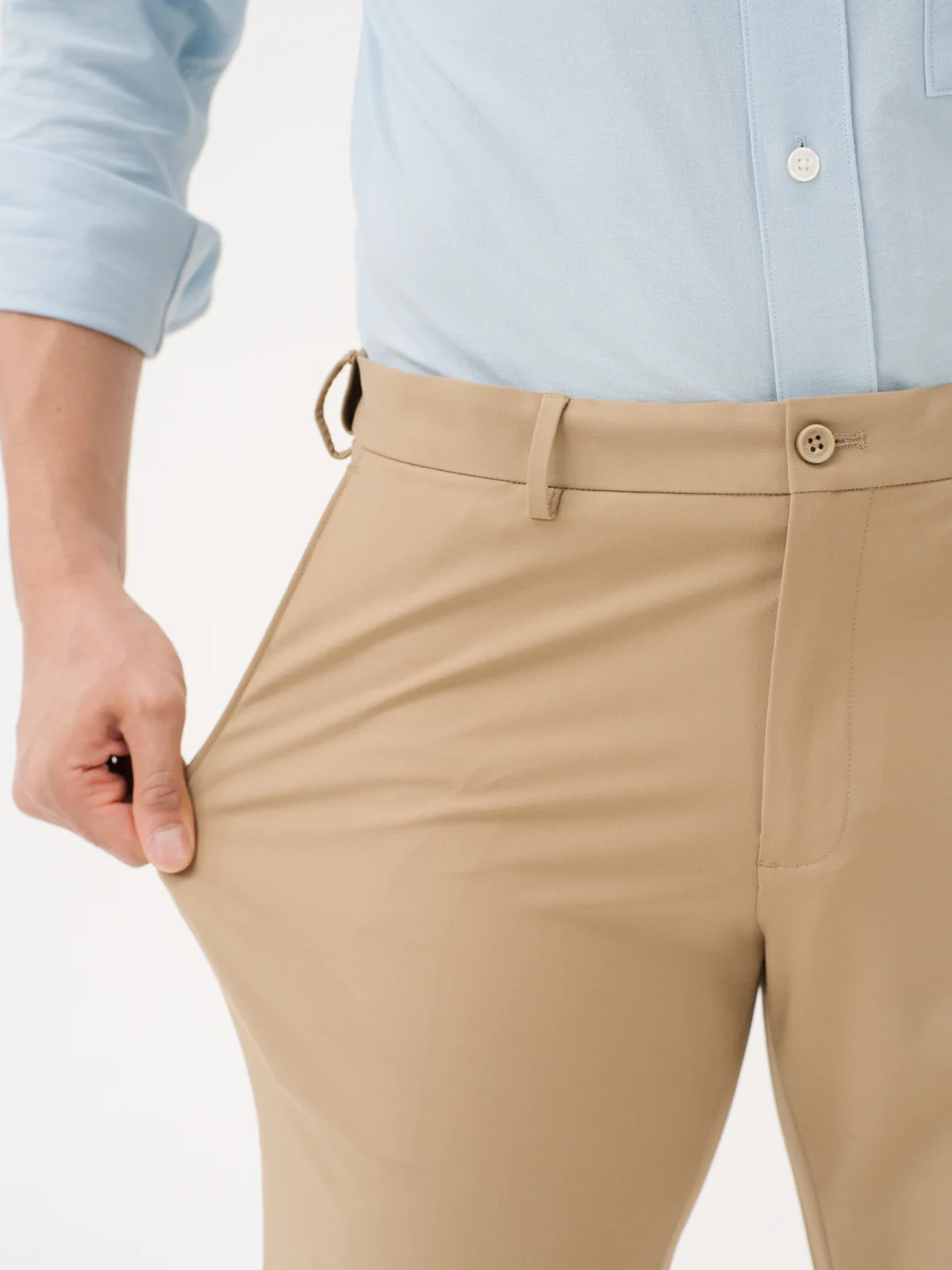 Somewhere Khaki Relaxed Fit Stretch Formal Pants - Image 4