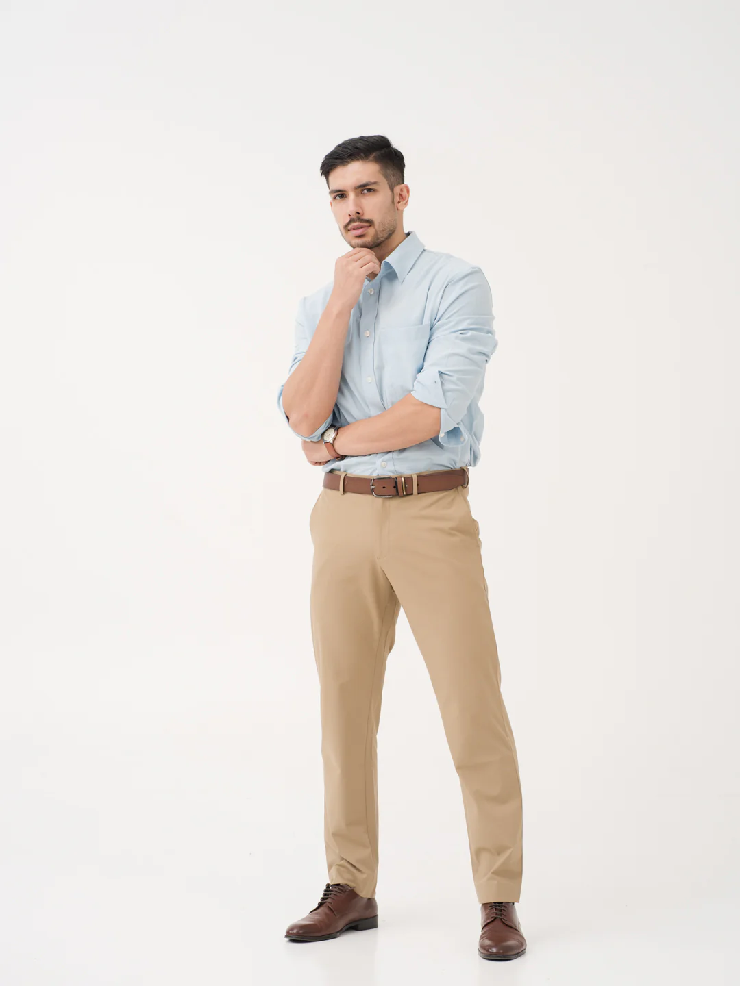 Somewhere Khaki Relaxed Fit Stretch Formal Pants - Image 6