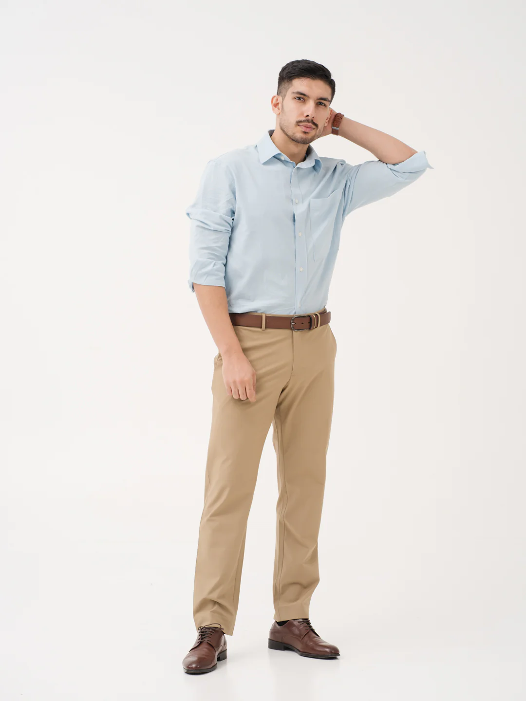 Somewhere Khaki Relaxed Fit Stretch Formal Pants - Image 7