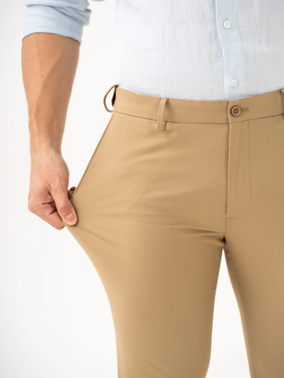 Somewhere Khaki Slim Fit Stretch Formal Pants - Image 4