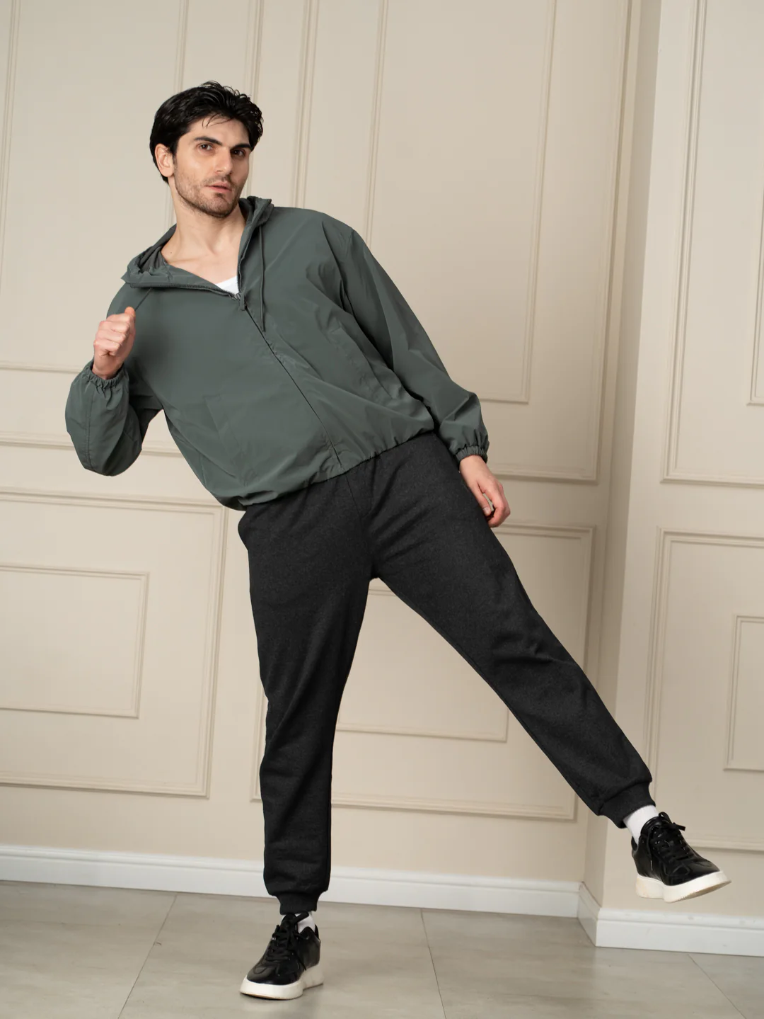 Soren Black Tapered Fit Joggers - Image 6
