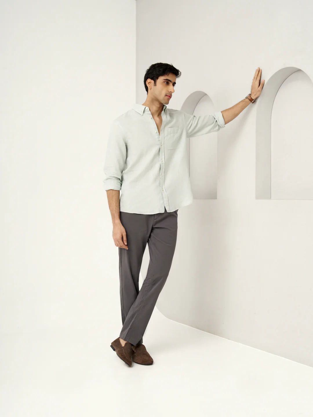 Spanish Grey Stretch Chinos - Image 5