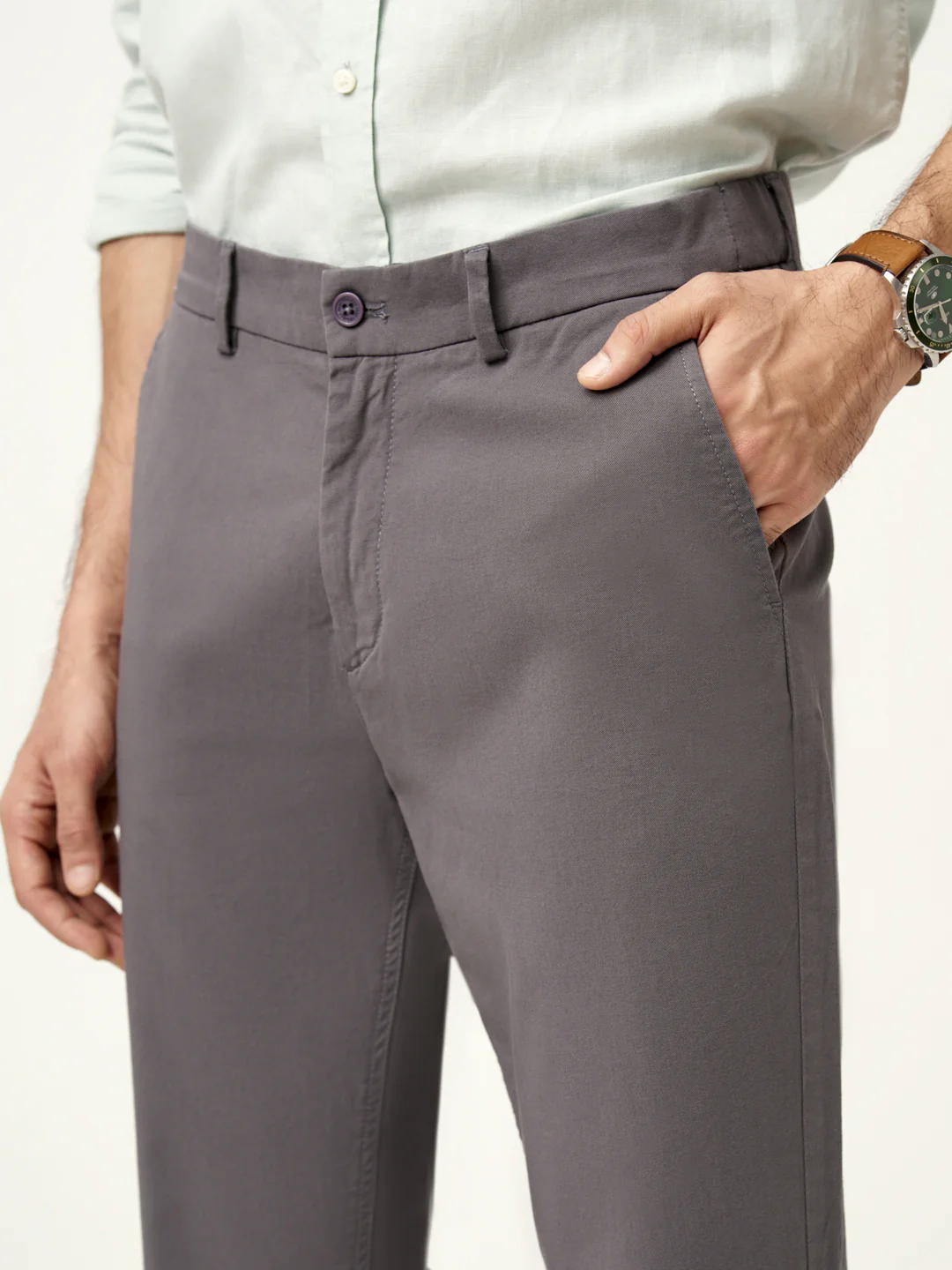 Spanish Grey Stretch Chinos - Image 7