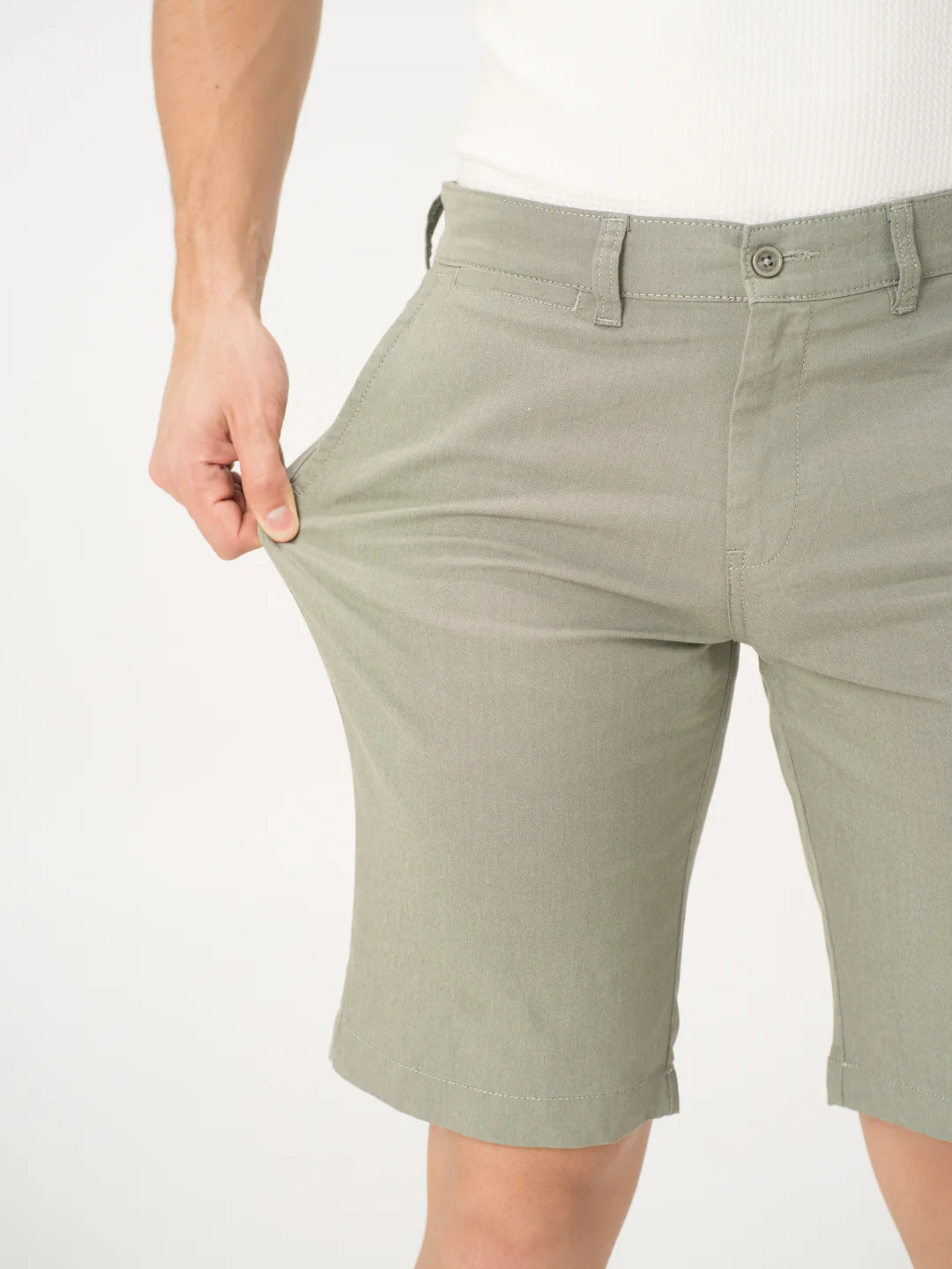 Sprout Green Chino Shorts - Image 3