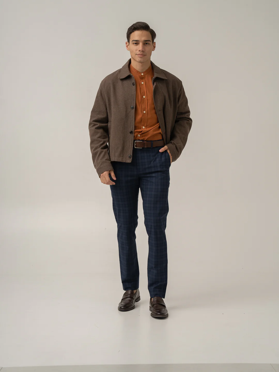 Starling Navy Checks Formal Pants - Image 5