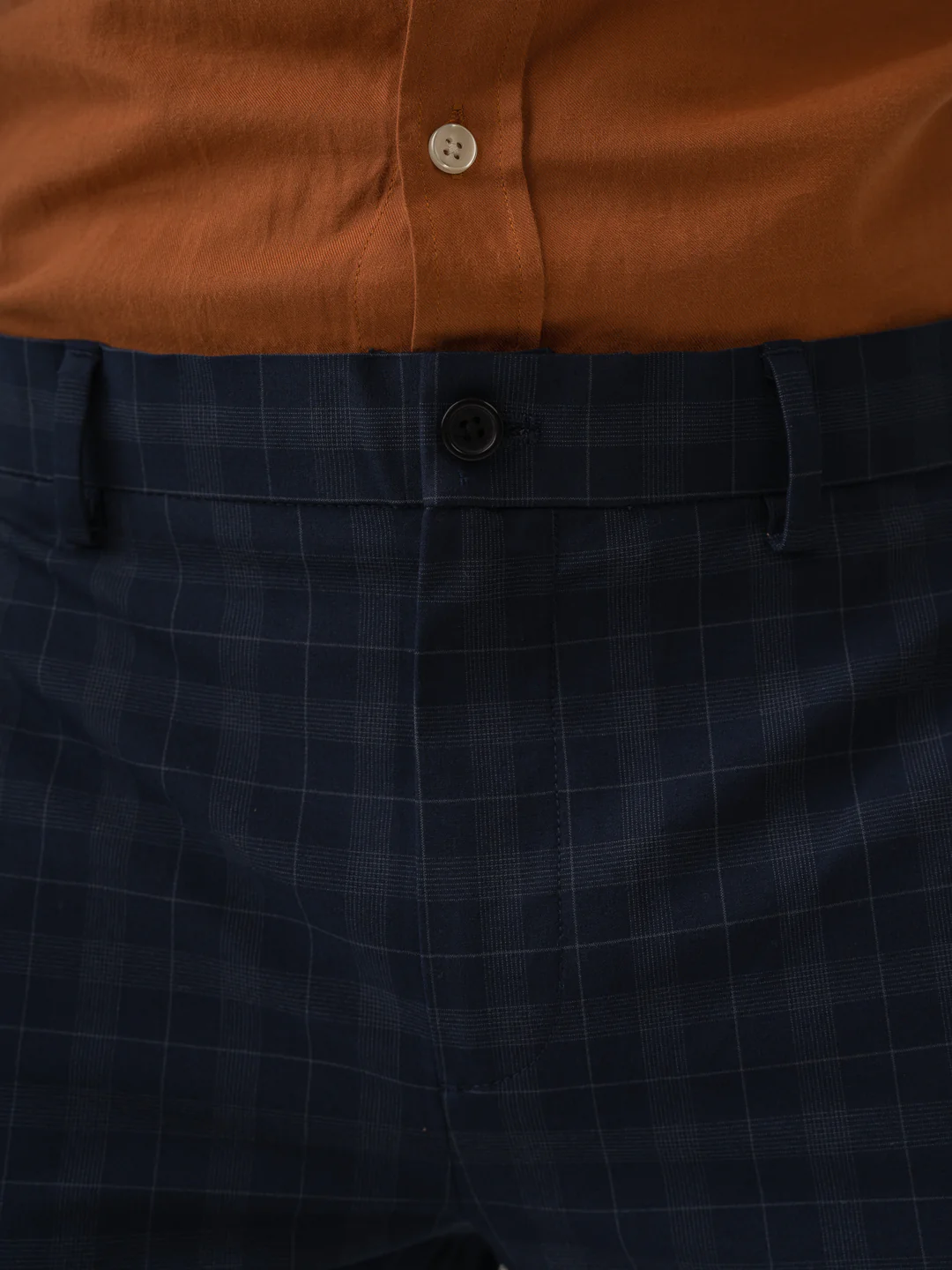 Starling Navy Checks Formal Pants - Image 7