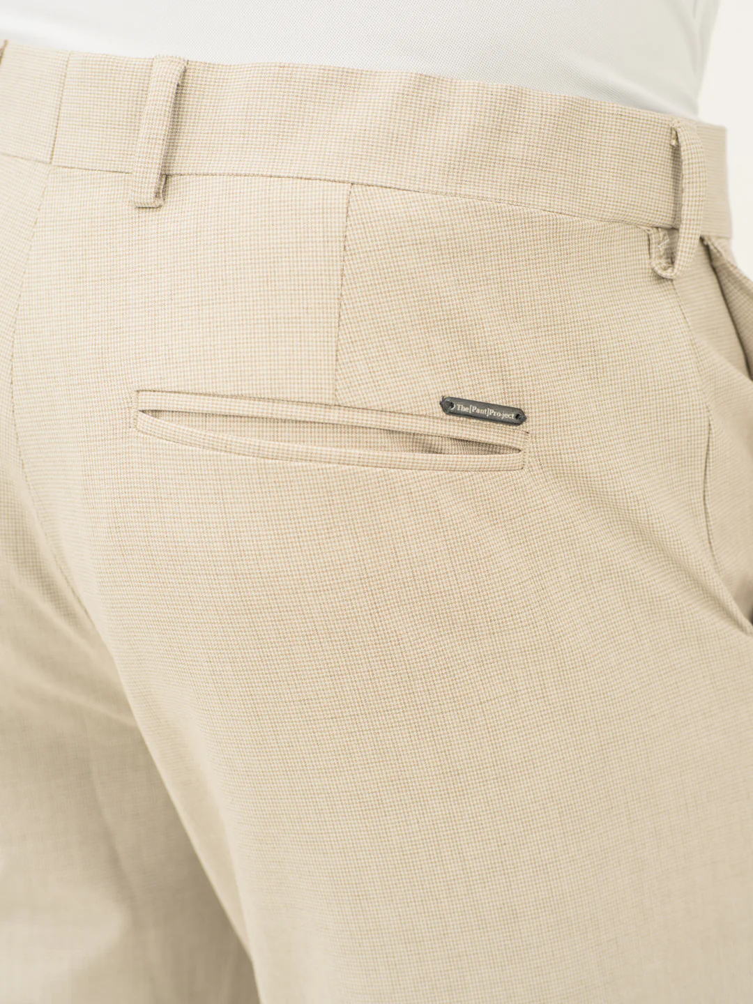 Stone Khaki Houndstooth Pants - Image 12
