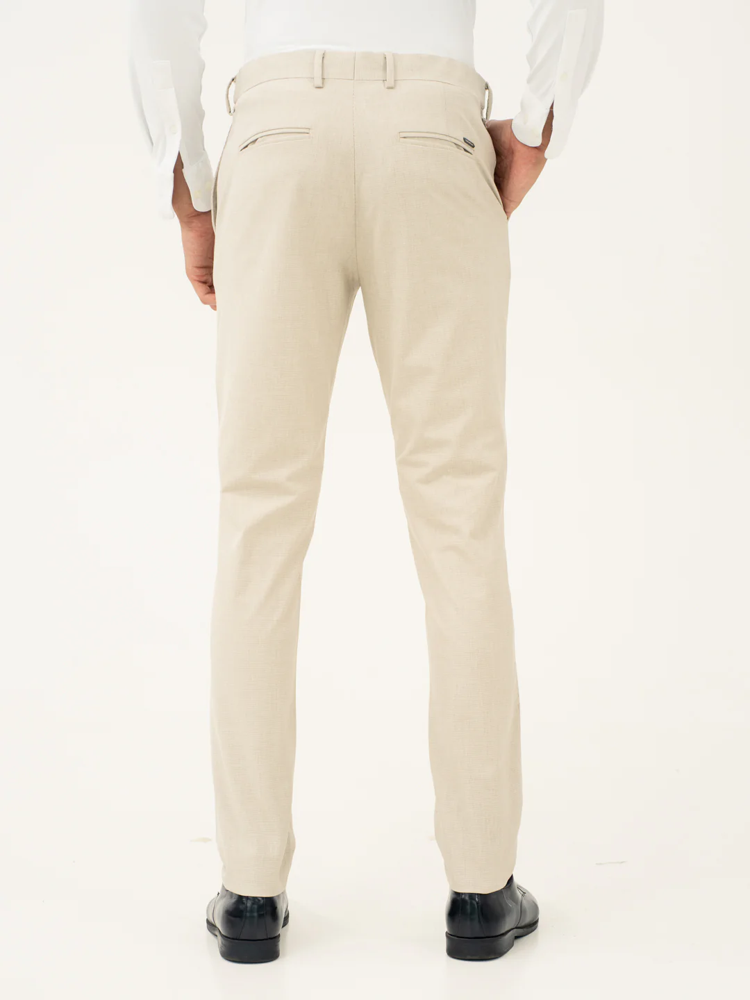 Stone Khaki Houndstooth Pants - Image 6