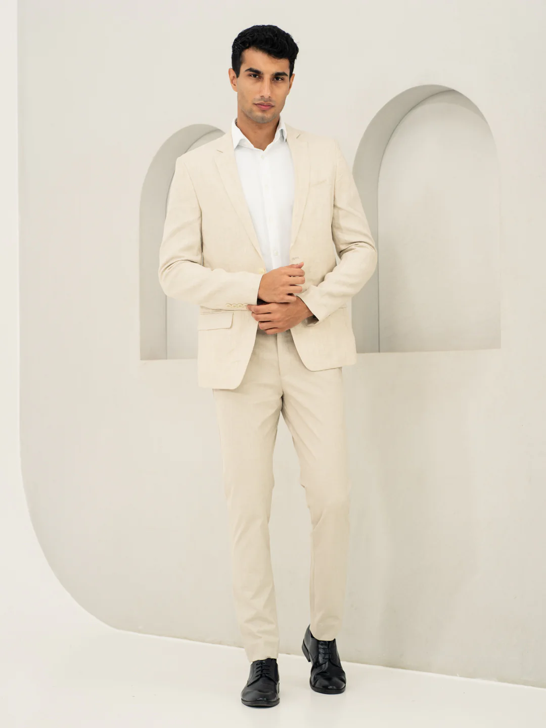 Stone Khaki Houndstooth Pants - Image 9