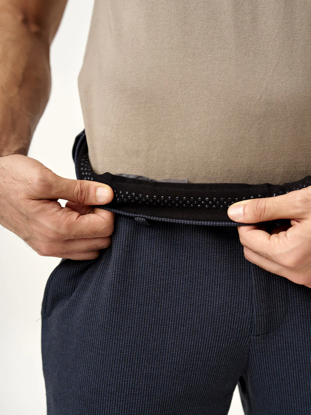 Storm Grey Houndstooth Power-Stretch Pants - Image 4
