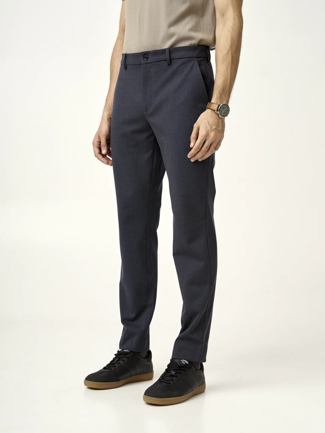 Storm Grey Houndstooth Power-Stretch Pants - Image 9