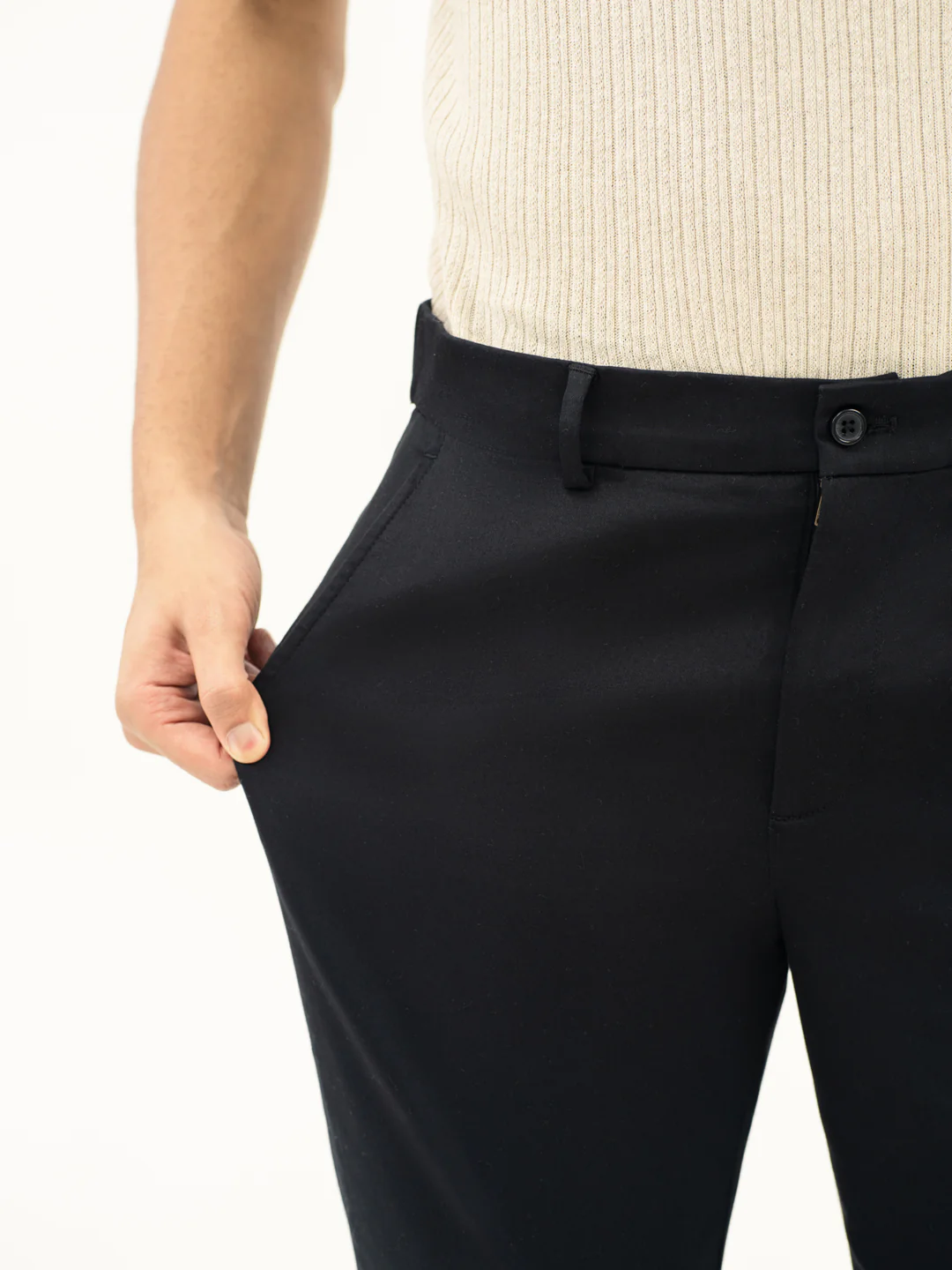 Stormguard Black Slim Fit Stretch Chinos - Image 3