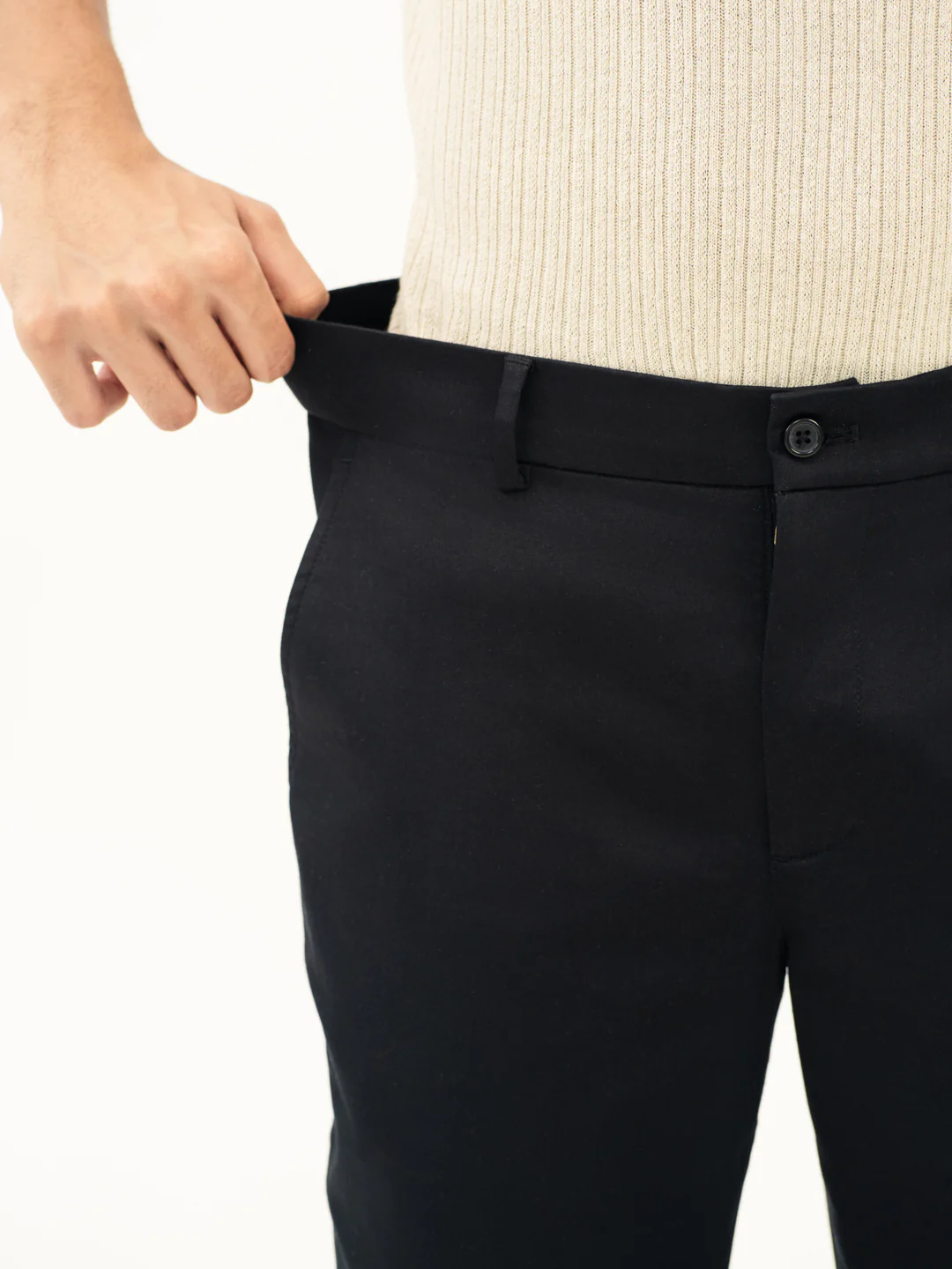 Stormguard Black Slim Fit Stretch Chinos - Image 4
