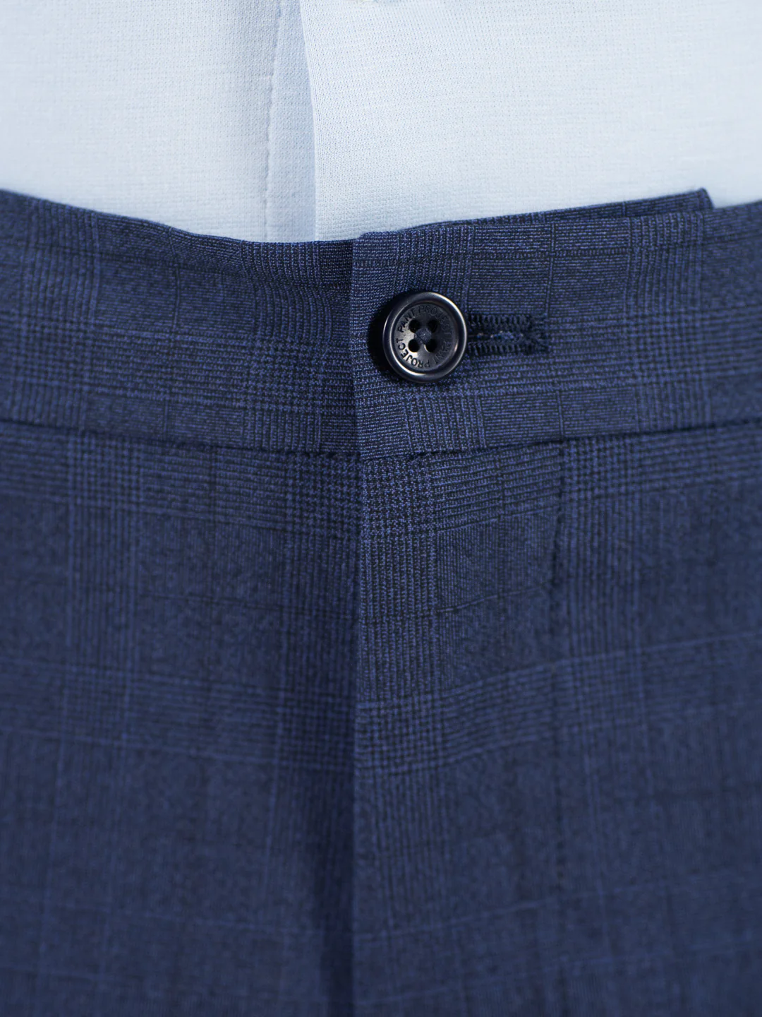 Strategist Blue Checks Relaxed Fit Stretch Formal Pants - Image 8