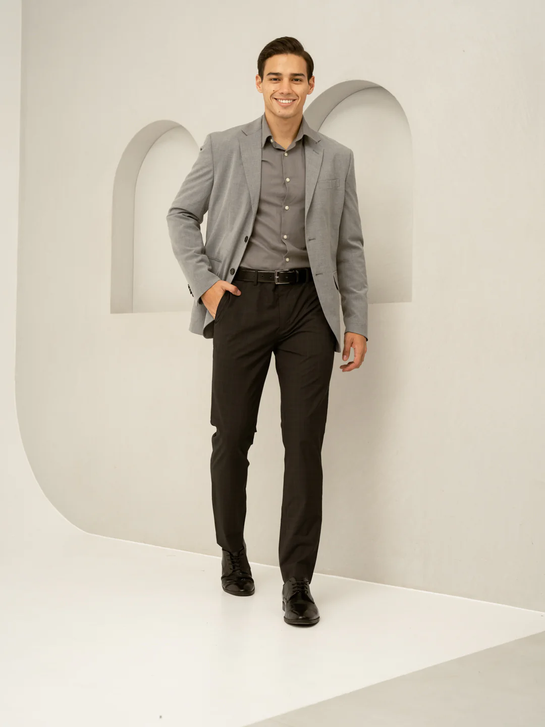 Submarine Black Checks Formal Pants - Image 16