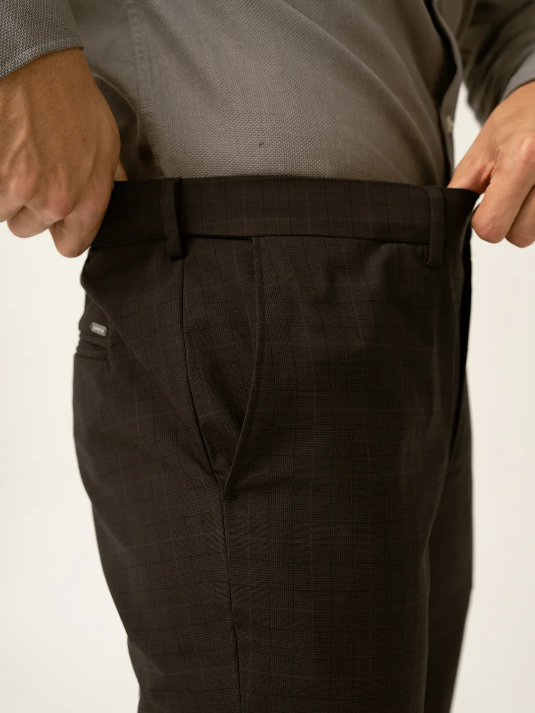 Submarine Black Checks Formal Pants - Image 4