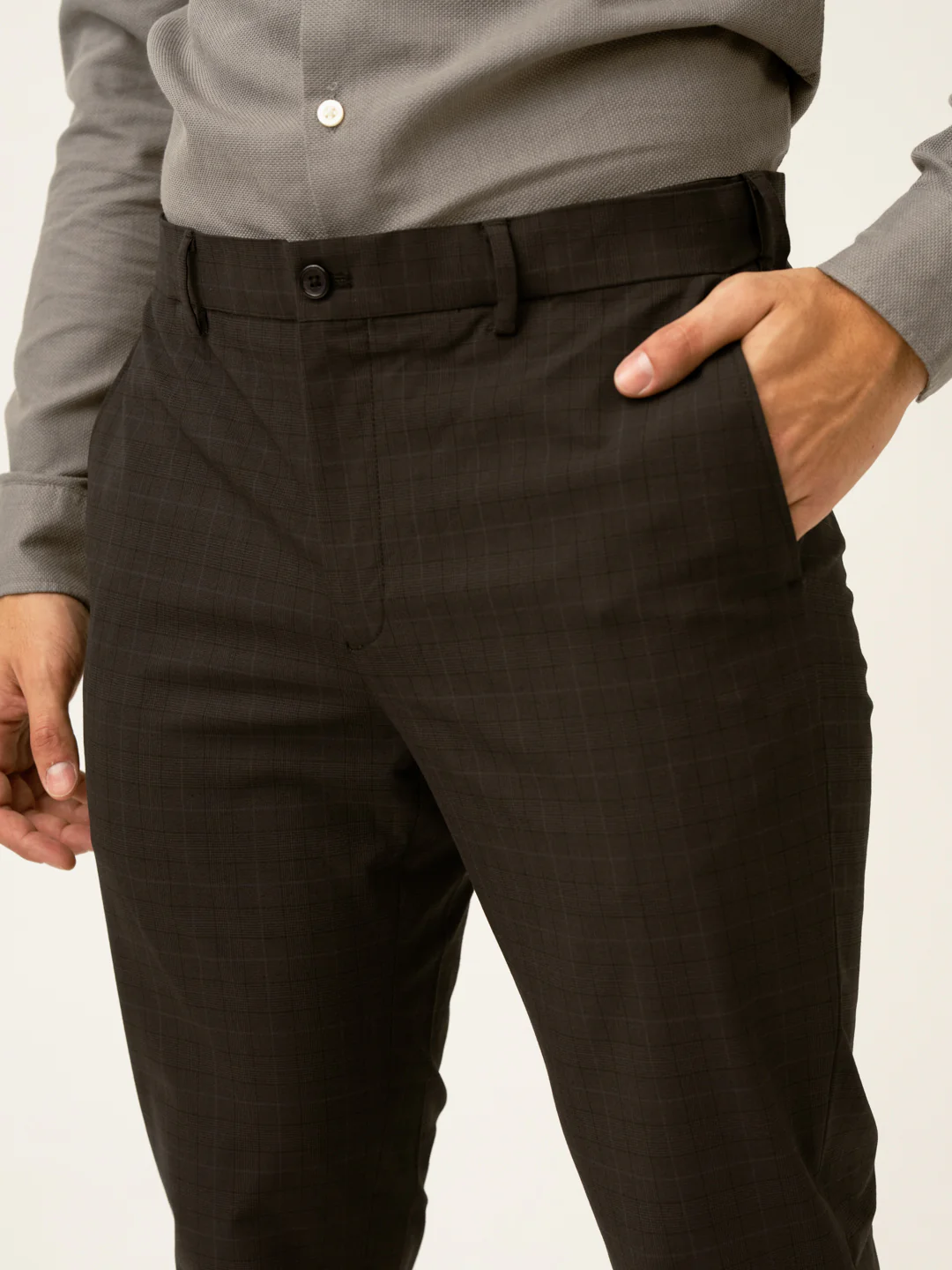 Submarine Black Checks Formal Pants - Image 7