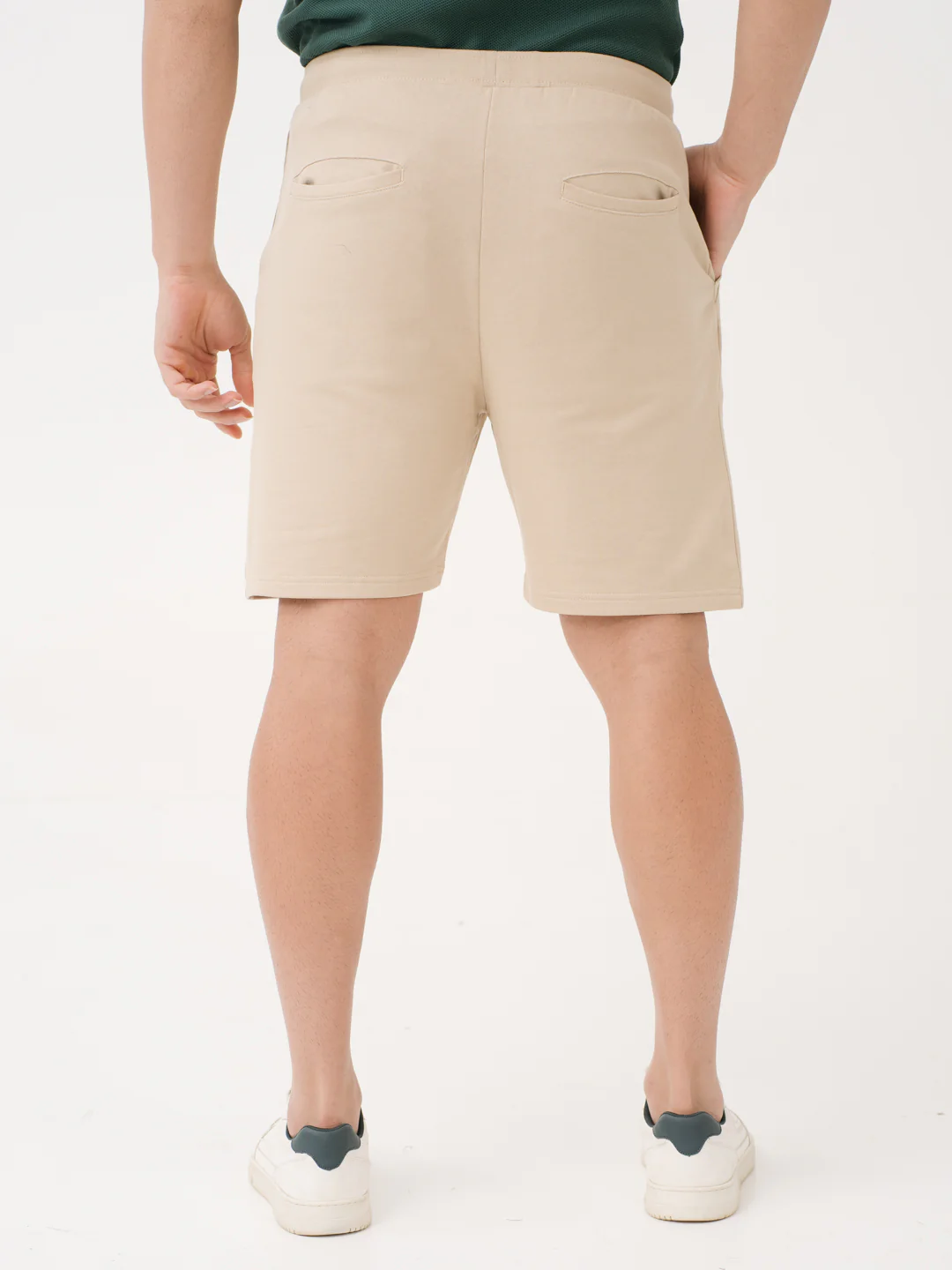 Sunbaked Beige Relaxed Fit Sweatshorts - Image 6