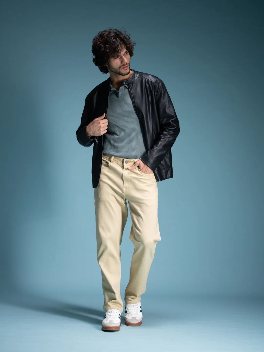 Sunbeam Beige Relaxed Fit Jeans - Image 7