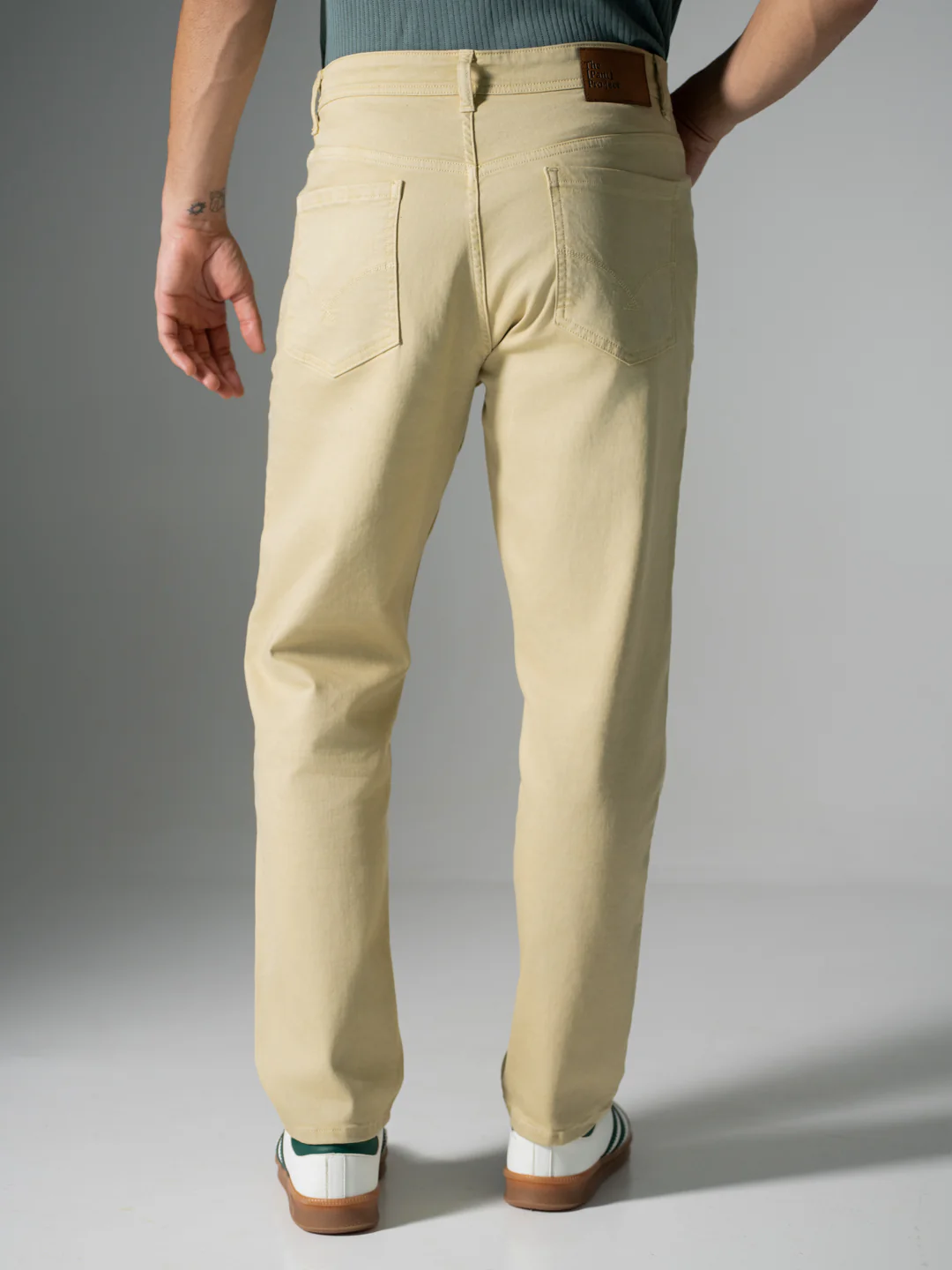 Sunbeam Beige Relaxed Fit Jeans - Image 8