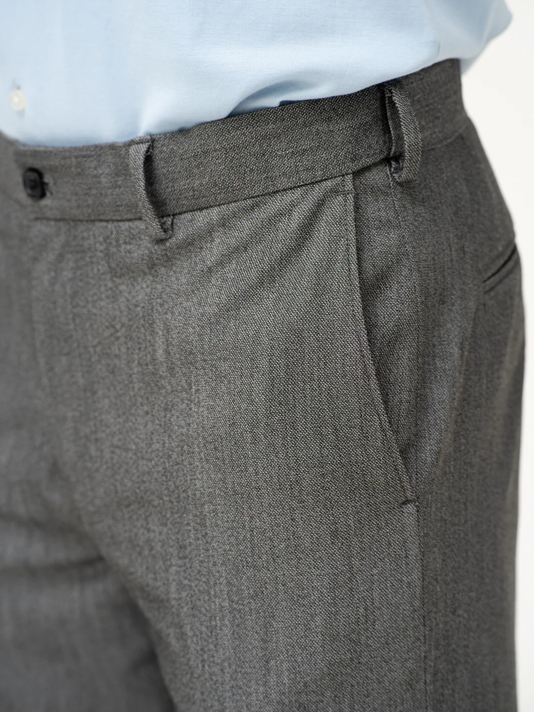 Tarmac Black & White Textured Water Repellent Relaxed Fit Stretch Formal Pants - Image 10