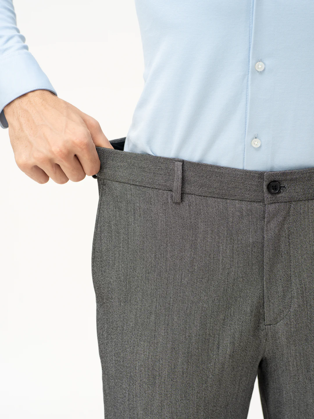 Tarmac Black & White Textured Water Repellent Relaxed Fit Stretch Formal Pants - Image 12