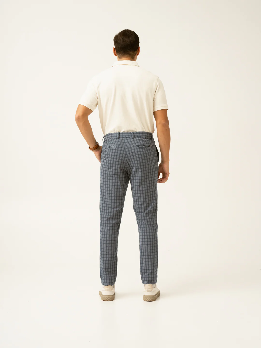 Teal Blue Window Checks Power-Stretch Pants - Image 6