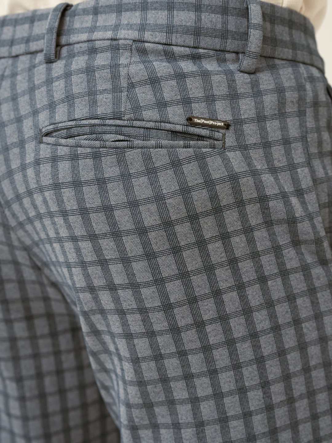 Teal Blue Window Checks Power-Stretch Pants - Image 9