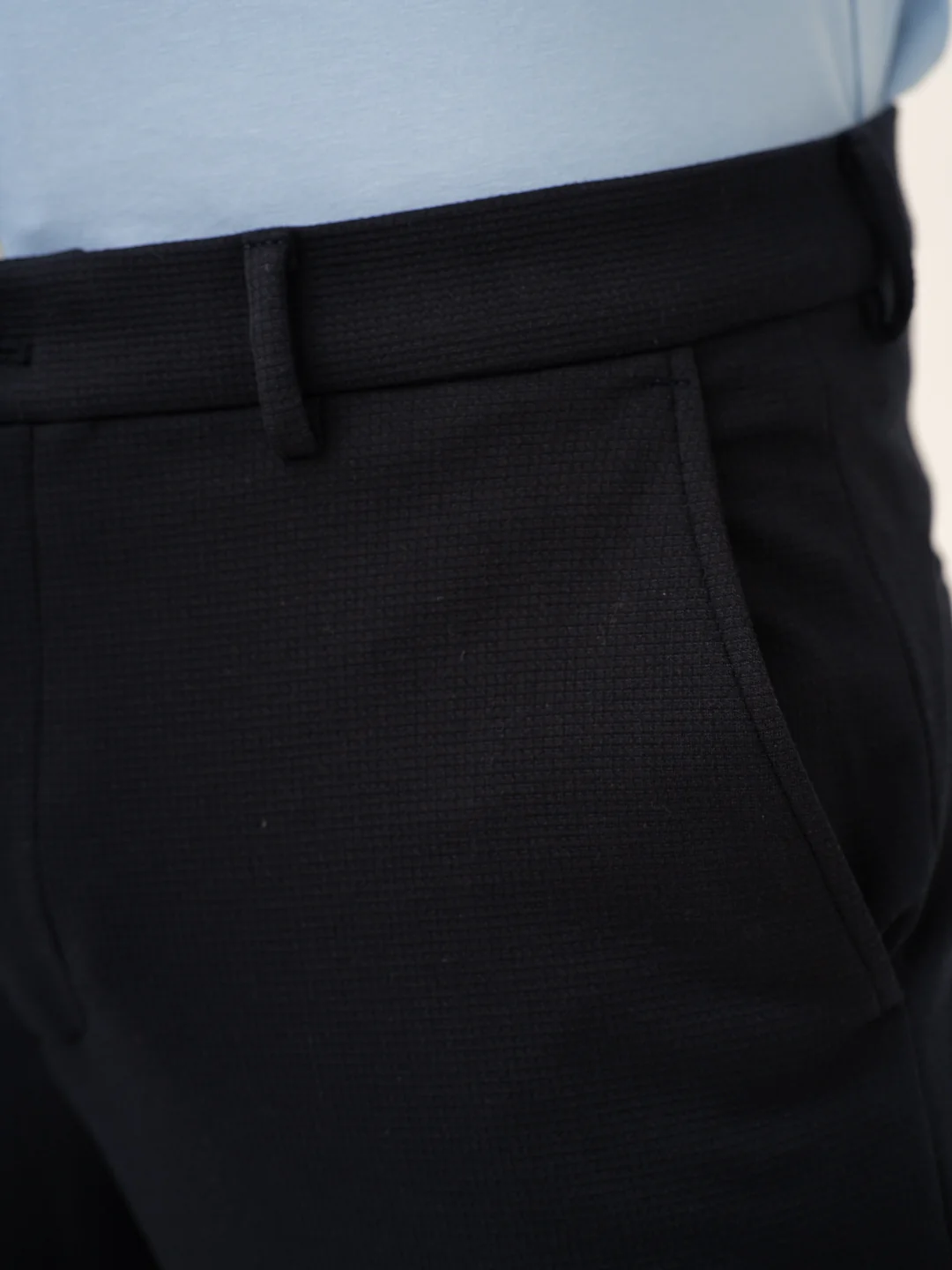 Terminal Navy Waffle Textured Power-Stretch Pants - Image 7