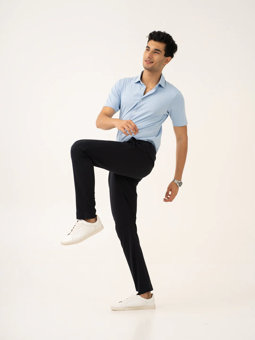 Terminal Navy Waffle Textured Power-Stretch Pants - Image 8