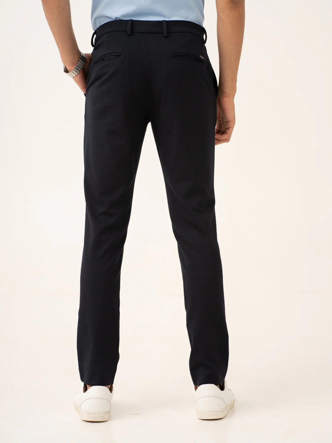 Terminal Navy Waffle Textured Power-Stretch Pants - Image 9
