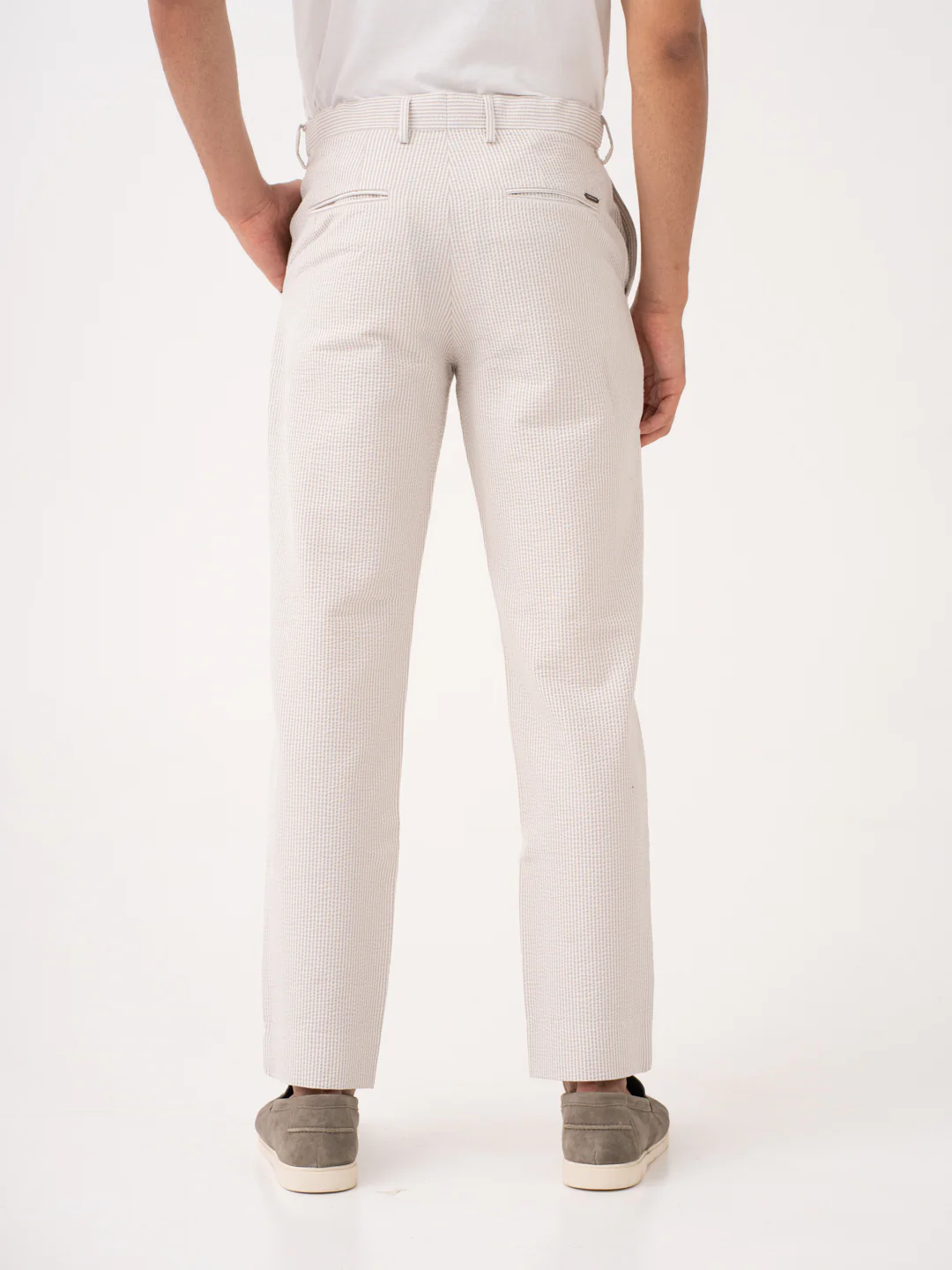 Terrain Taupe Stripes Seersucker Pants - Image 7