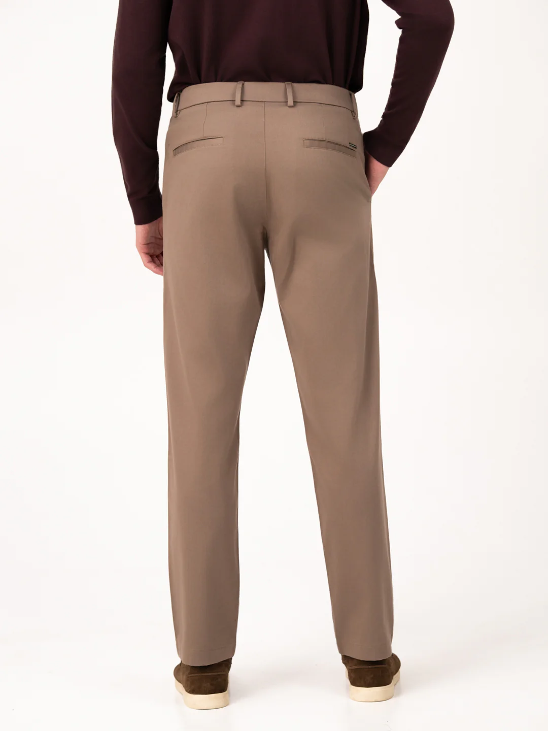 Terranova Khaki Relaxed Fit Stretch Chinos for Men - Image 6